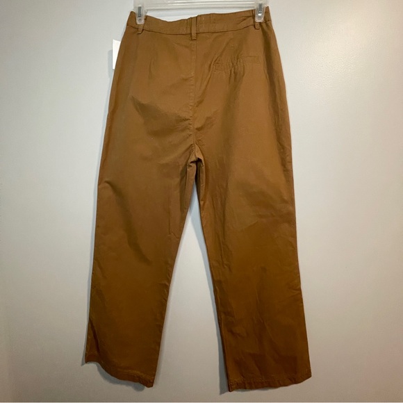 FRAME Pleated cotton-twill wide-leg pants 27 Camel - Picture 4 of 9
